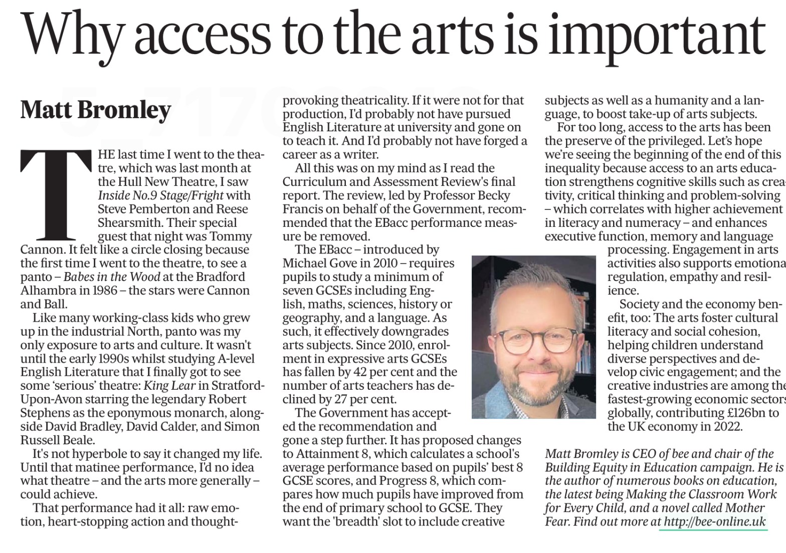 Why access to the arts is important