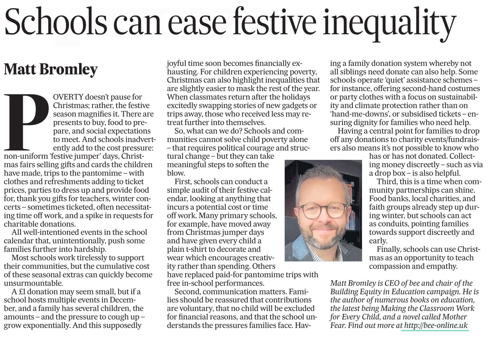 Poverty doesn’t pause for Christmas