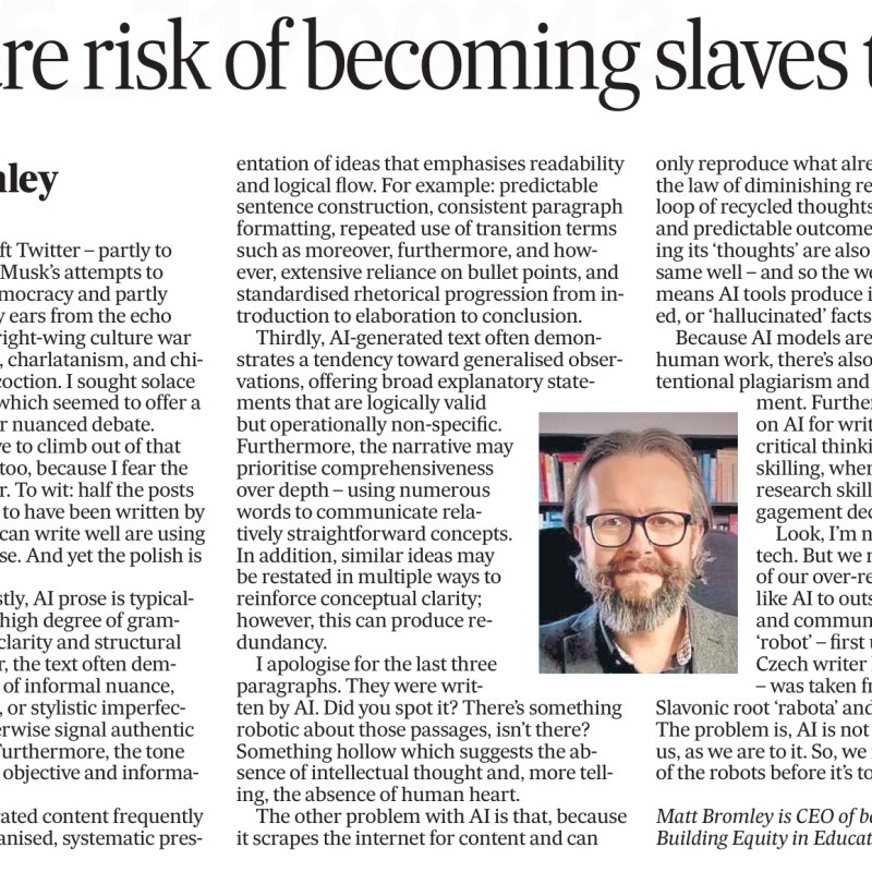 We are becoming enslaved to&nbsp;AI